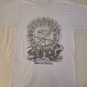 White Short Sleeve Tee with Graphic Design